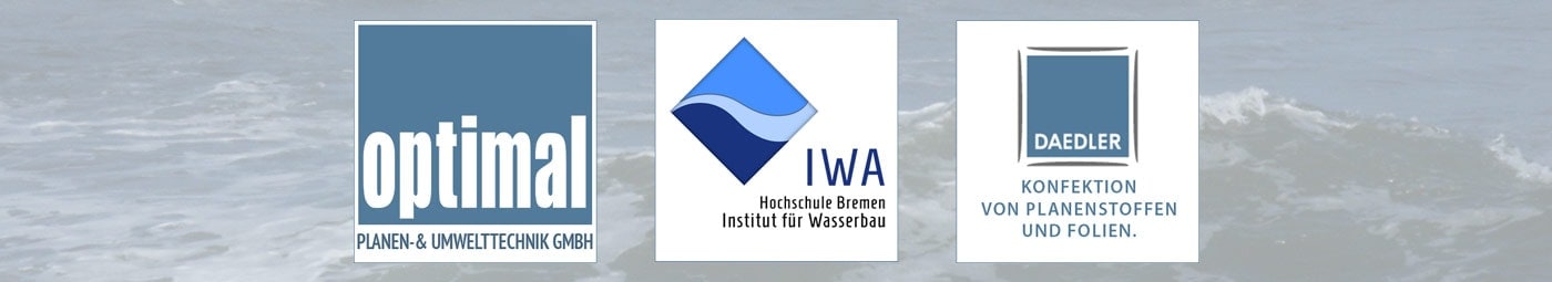 Foto © by Flutschutz Flutschutz, Sandsackersatzsysteme Hochwasserschutz, Quellkaden, Schlauchlastfilter, Auflastfilter, Deichverteidigung, Grundbruch, Böschungsbruch, Deiche, Sickerwasseraustritt